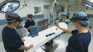 A still from a video about the AR application AugMedicine - Transplant Cases, developed by the Centre for Innovation and the LUMC. It is an example of collaborative learning in xr.